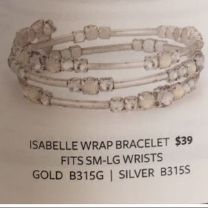 Stella & Dot Silver Isabelle Wrap Bracelet NIB
